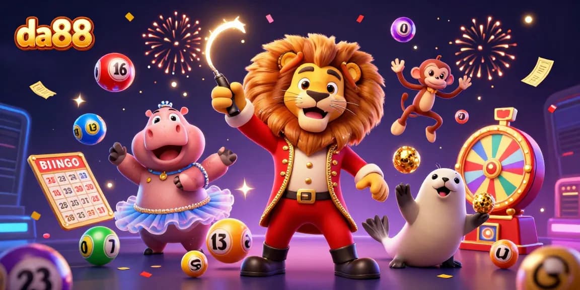 Engage with da88's thrilling online casino experience through lively 3D characters and gaming elements.