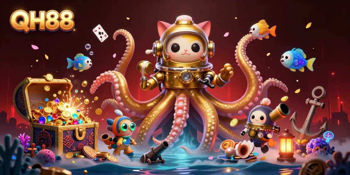 Play and win with QH88 at a vibrant underwater casino adventure.