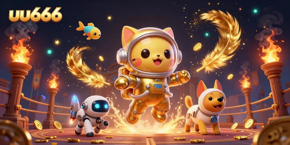 Play and win with exciting games at uu666, featuring vibrant casino elements and lively characters.