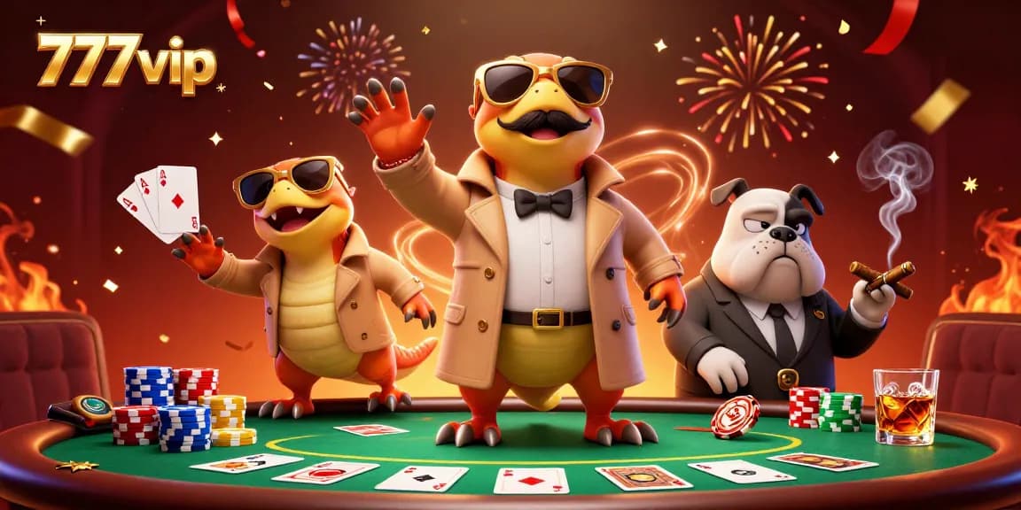 Raptors in a trench coat attempt to enter the 777vip casino, engaging in poker and fun.
