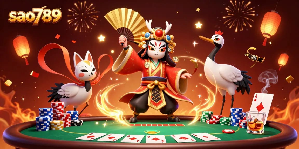 sao789 poker warrior unleashes winning strategies amidst vibrant casino elements