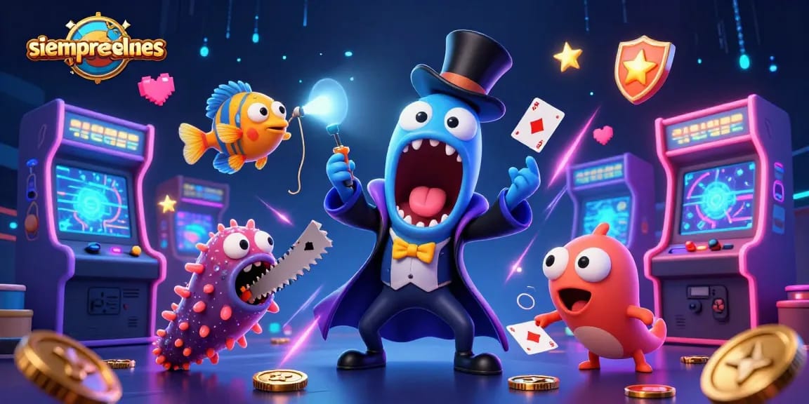 siempreeslunes showcases a magical undersea casino scene with vibrant characters and exciting gaming elements.