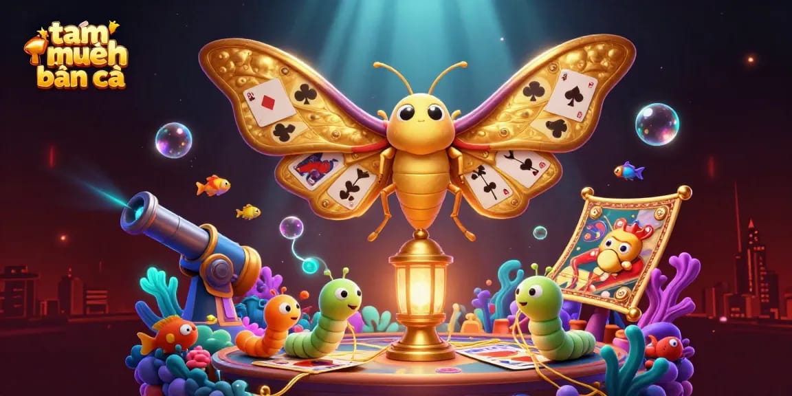 Capture the excitement of tam tiên bắn cá with a vibrant underwater scene featuring enchanting characters and gaming elements.