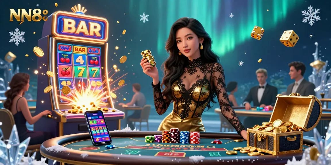 Play thrilling games at the NN88 casino, showcasing exciting table games and stunning jackpots.