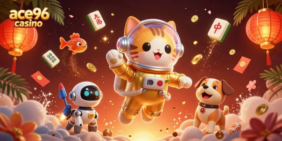 Experience thrilling gameplay at ace96 casino with unique characters and vibrant casino elements.