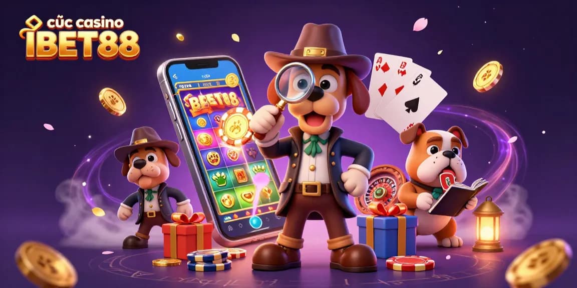 Cashing in at cược casino IBET88 with a detective and his companion uncovering poker chip treasures
