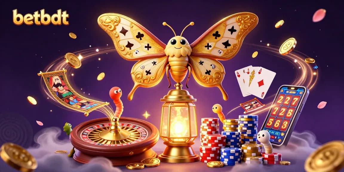 Engage with the thrilling world of betbdt through vibrant casino-themed art featuring 3D characters and elements.
