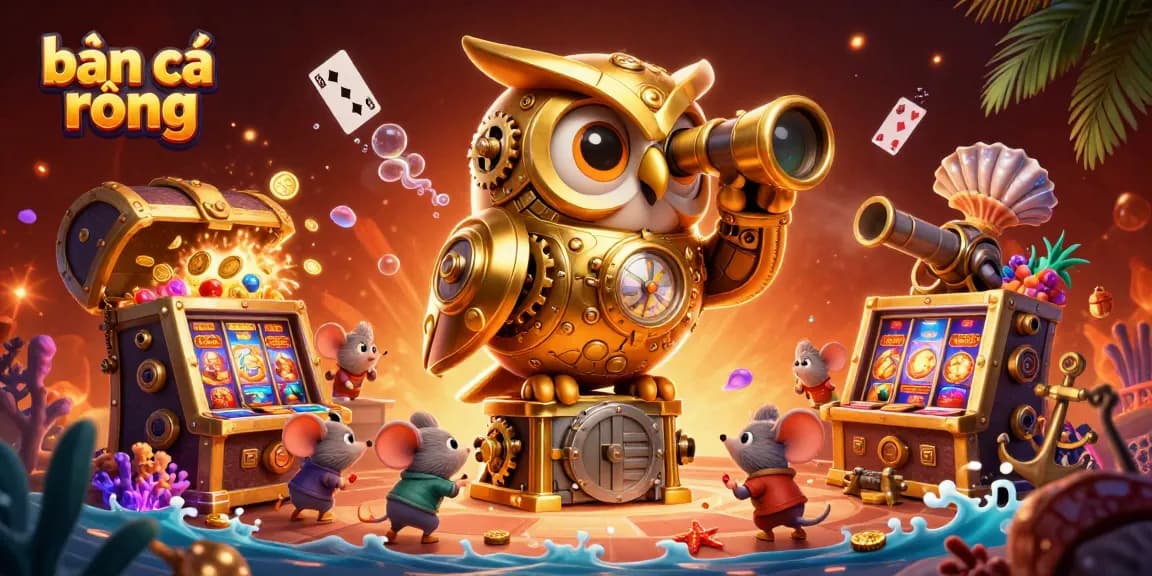 Engage in bắn cá rồng and witness an extraordinary 3D casino scene full of vibrant action.