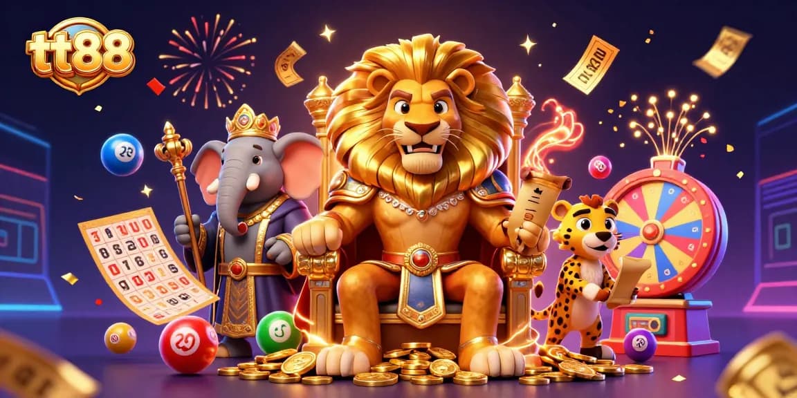 Experience exciting gaming moments with tt88's vibrant characters and dynamic casino elements.
