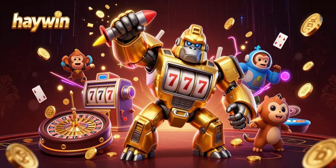 Experience exhilarating casino action with haywin's vibrant gaming elements and dynamic characters.