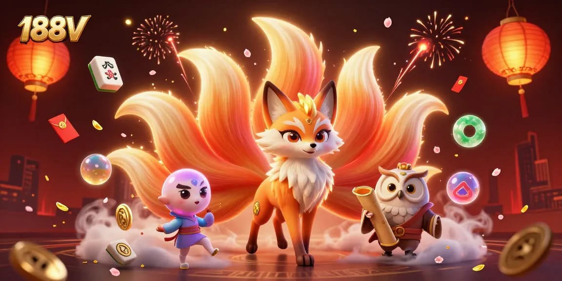 Experience thrilling gameplay at 188V with vibrant 3D fantasy elements and casino motifs