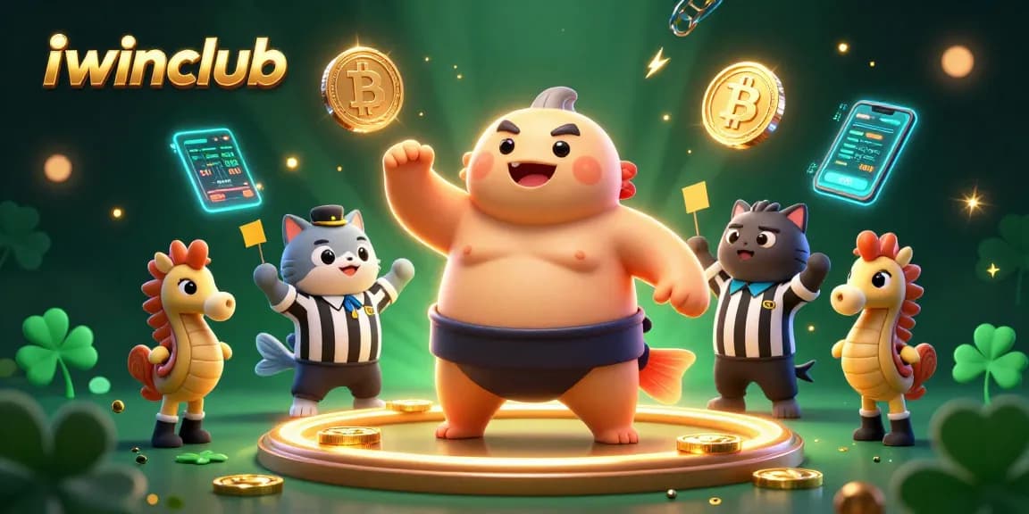 Experience high-stakes fun and vibrant games with iwinclub in this dynamic underwater casino scene.