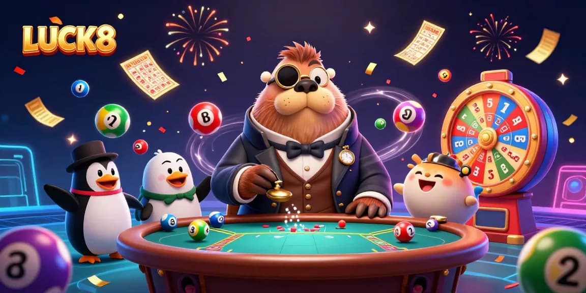 LUCK8 showcases an engaging underwater poker game scene with vibrant elements and casino symbols.
