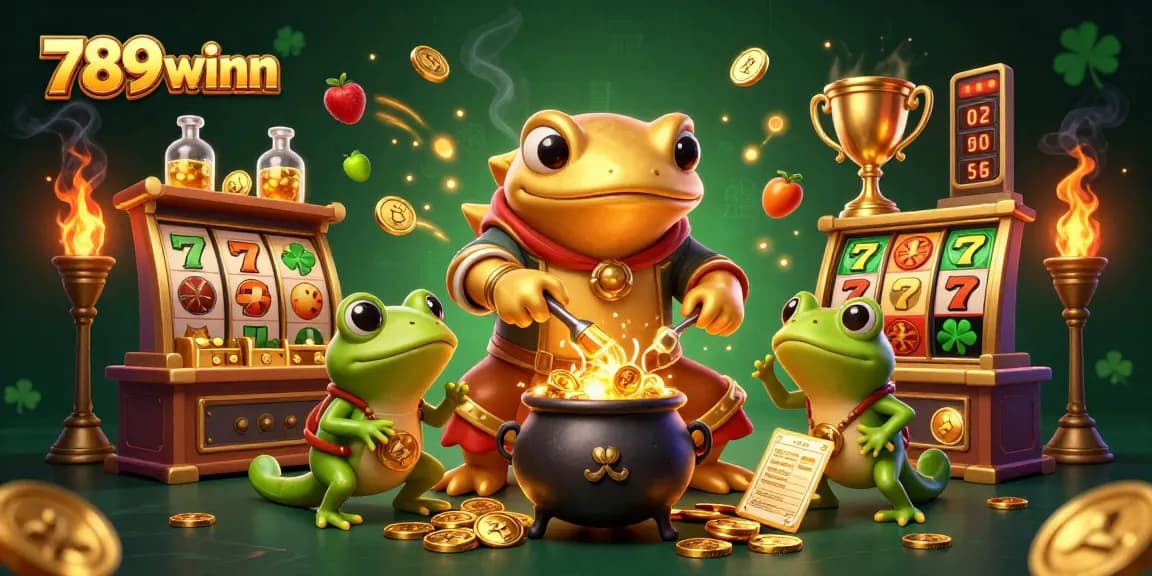 Win big with 789winn in a magical casino world filled with gold coins and slot symbols.