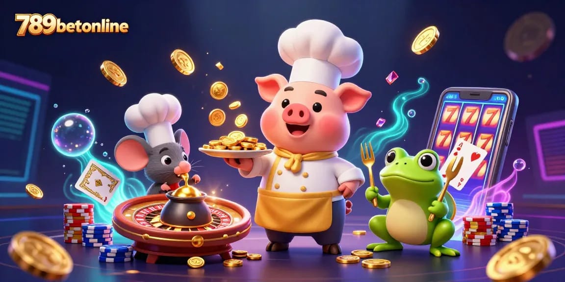 Experience the excitement of winning at 789betonline with vibrant casino elements and characters.