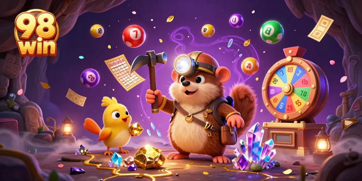 Win big with 98 win as a treasure hunter explores a vibrant casino scene!