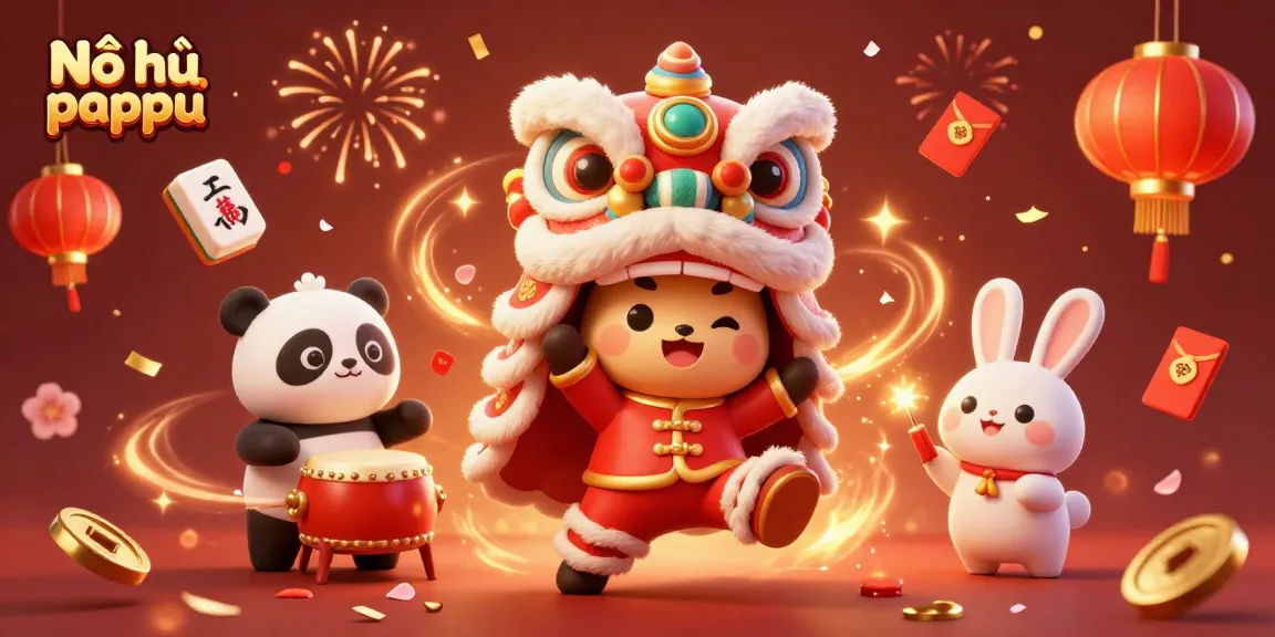 Spin the Nổ hũ pappu jackpot with vibrant characters celebrating winning moments in a captivating scene.