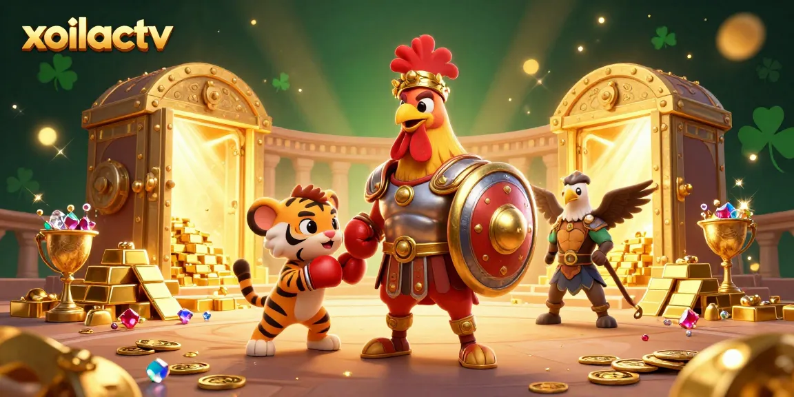 Experience thrilling moments with xoilactv as the gladiator rooster battles in the vibrant colosseum.