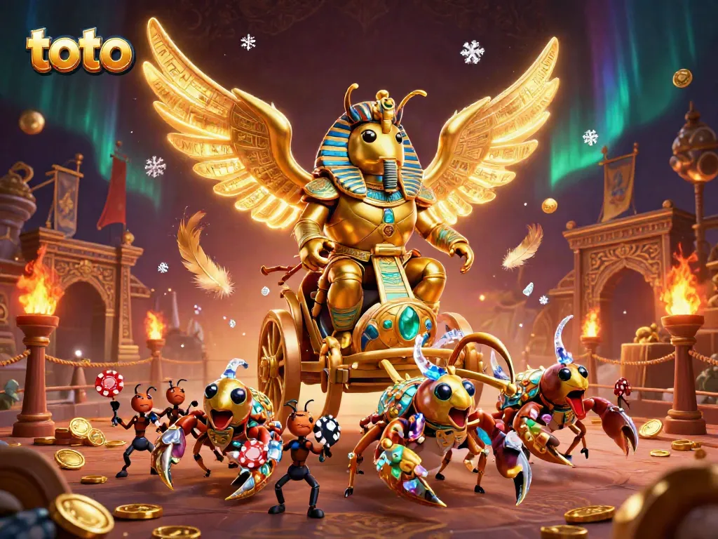 Engage in thrilling action with the colossal scarab beetle in armor, using the latest toto strategies.