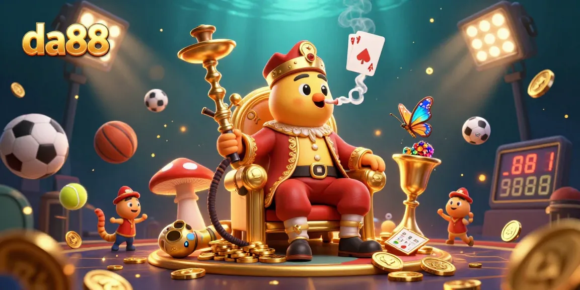 Experience da88's vibrant casino magic in a packed, dynamic 3D sports gambling scene.