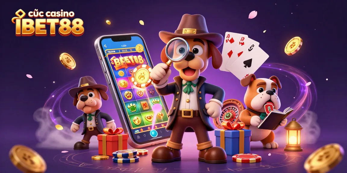 Cashing in at cược casino IBET88 with a detective and his companion uncovering poker chip treasures