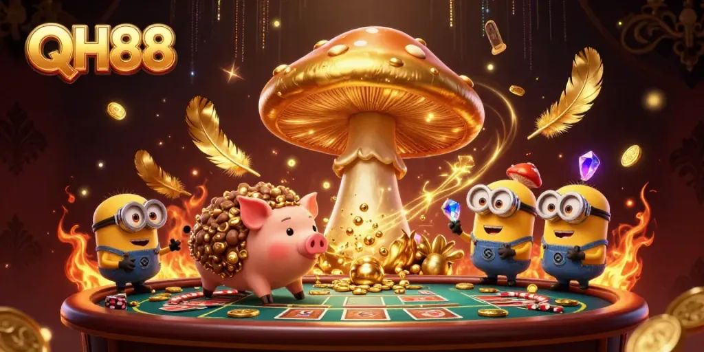 Experience interactive QH88 casino magic with wizardry and gold while playing games