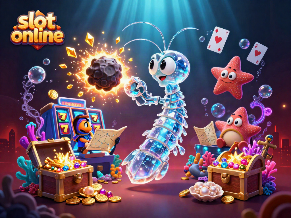 Experience thrilling slot online gameplay with exciting characters and vibrant visuals in this dynamic scene.