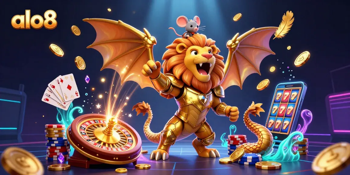 Unleash big wins at alo8 with vibrant 3D scenes of casino gameplay and lucky symbols.