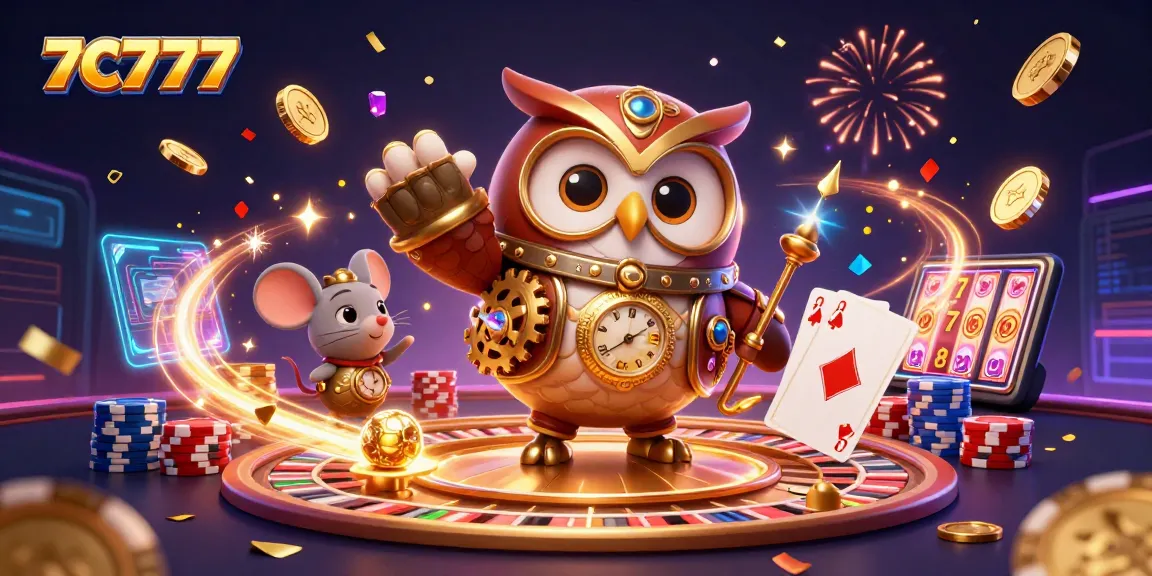Join the fun at 7C777, where vintage charm meets futuristic casino excitement!