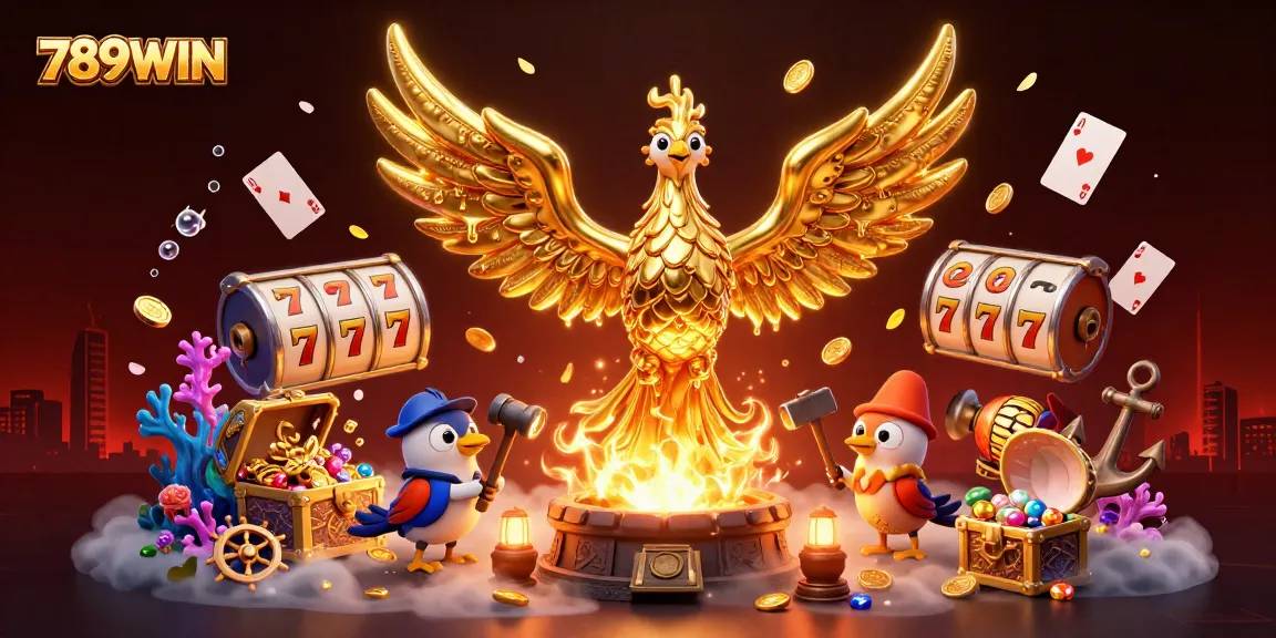 Experience thrilling wins with 789WIN in this vibrant and dynamic casino adventure scene.