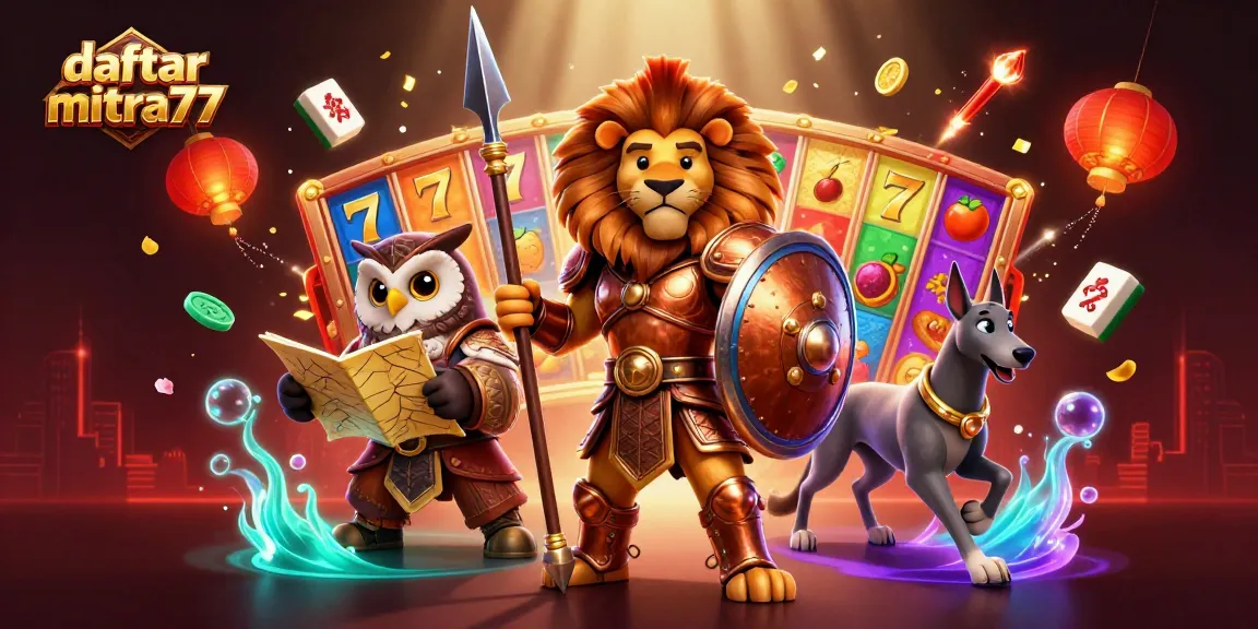 Daftar Mitra77 dan nikmati kemenangan bersama simbol slot yang menarik dalam ilustrasi 3D yang menakjubkan.