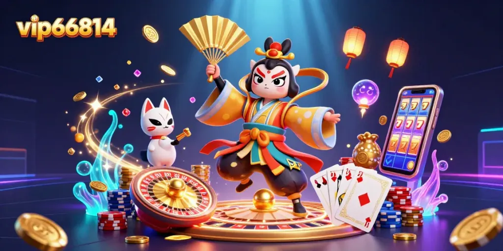 Experience thrilling gameplay at vip66814 with vibrant 3D casino elements and action-packed scenes.