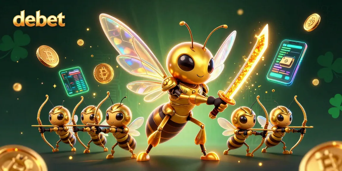 Experience the excitement of the debet online casino with colorful characters and vibrant gambling elements.