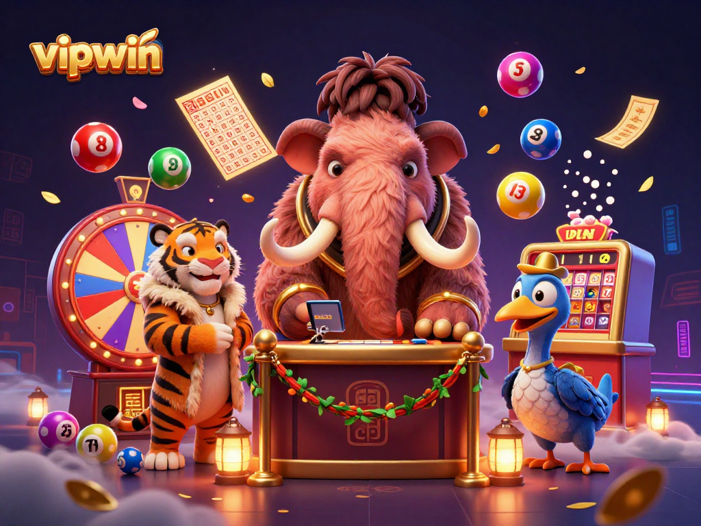 Experience the excitement of vipwin as the mammoth bouncer checks IDs at the casino, with dynamic lottery elements.