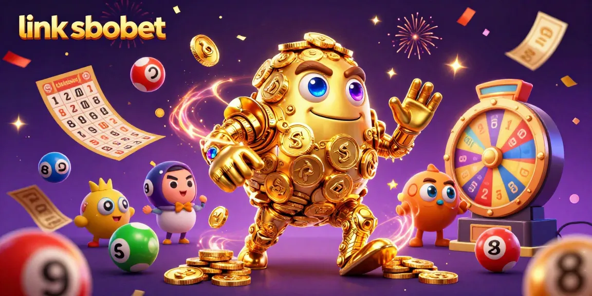 Engage with link sbobet for live betting as a golden golem guarding vibrant casino elements.