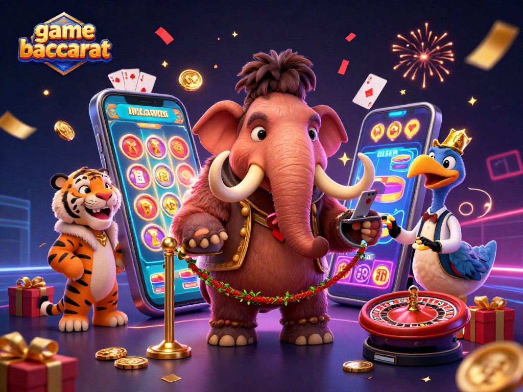 Experience the thrill of game baccarat with vibrant elements showcasing excitement and energy in a casino setting.