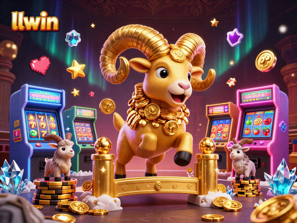Engage in thrilling jackpots and wins with llwin's vibrant 3D casino illustration