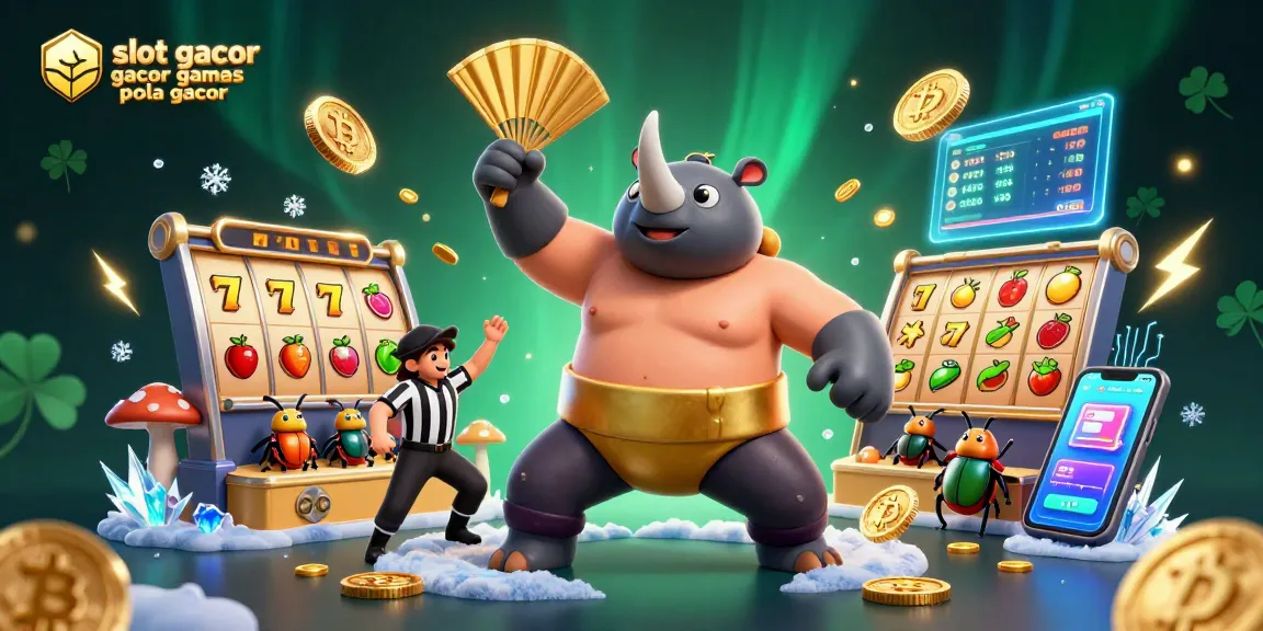Experience exciting slot gacor games pola gacor strategy with a vibrant 3D casino scene filled with winning elements.