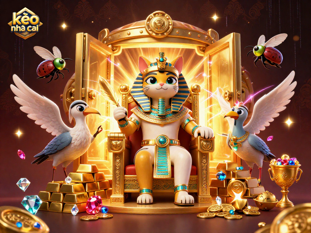 Experience kèo nhà cái thrills with vibrant casino elements and Egyptian-themed treasures.