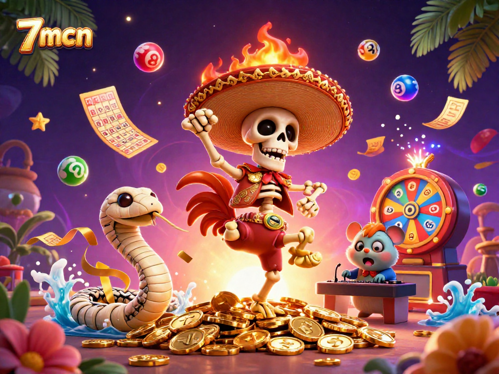 Experience thrilling Keno action with 7mcn, featuring vibrant lottery balls and exciting prizes.
