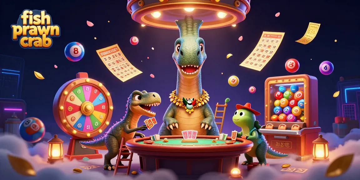 Join the fun at fish prawn crab casino with vibrant lottery balls and lively gaming elements!