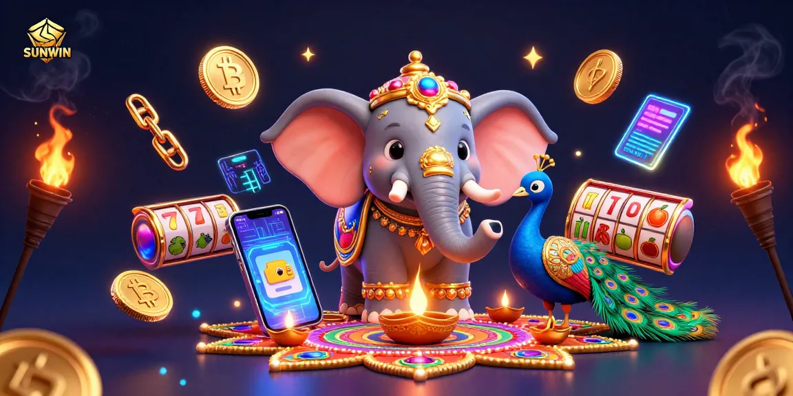 SUNWIN offers exciting gaming experiences with vibrant casino elements and colorful characters.