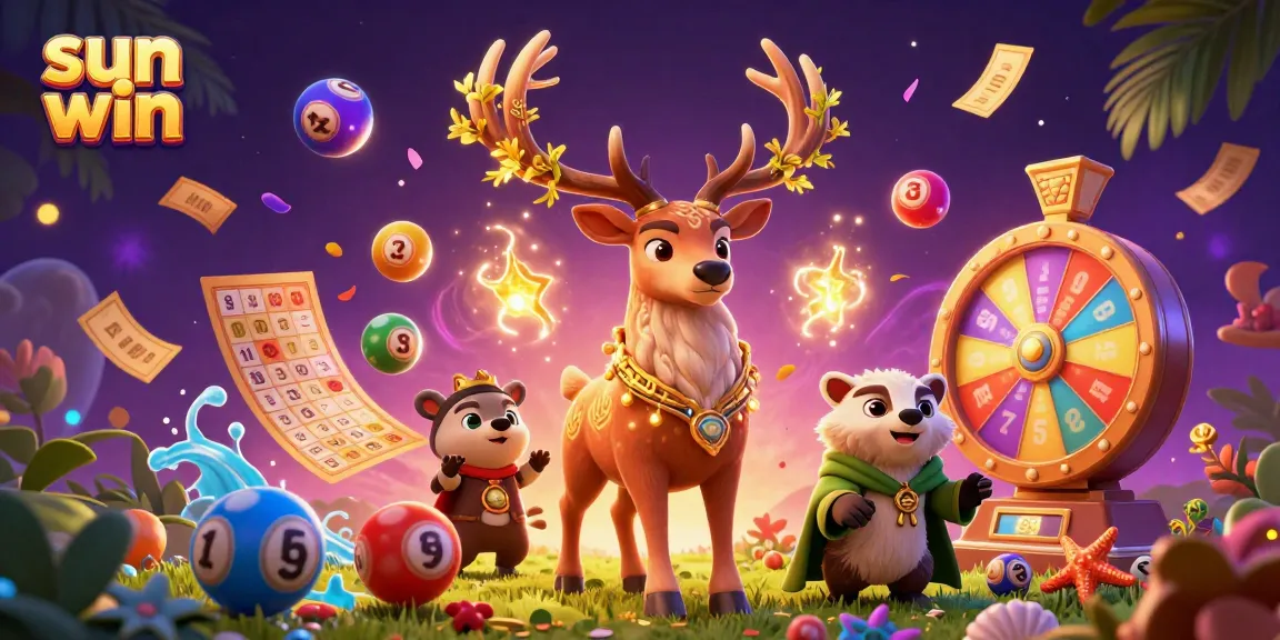 Experience thrilling moments with sun win's vibrant gaming elements in a magical casino scene.