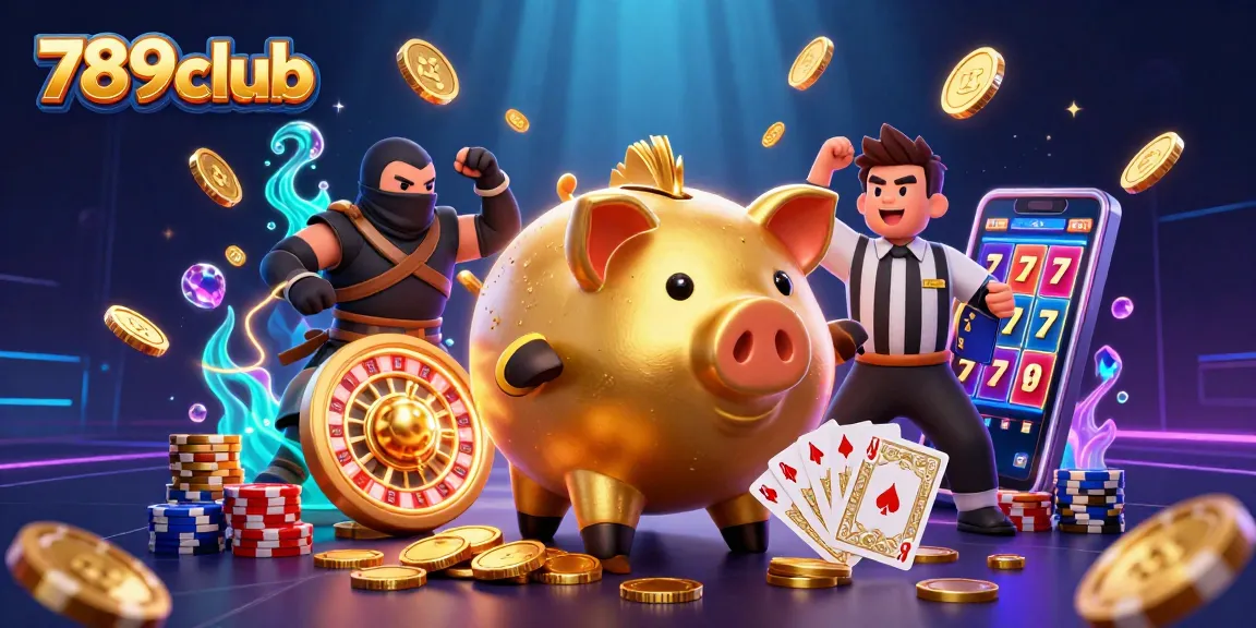 Experience thrilling gameplay at 789club with a vibrant casino scene featuring golden coins and high-stakes action.