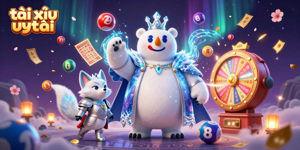 Experience the thrill of tài xỉu uy tín with a dynamic scene of colorful elements and engaging characters.