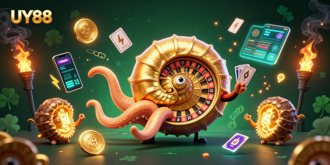 Engage in exciting gameplay at UY88 with vibrant visuals of a casino scene.