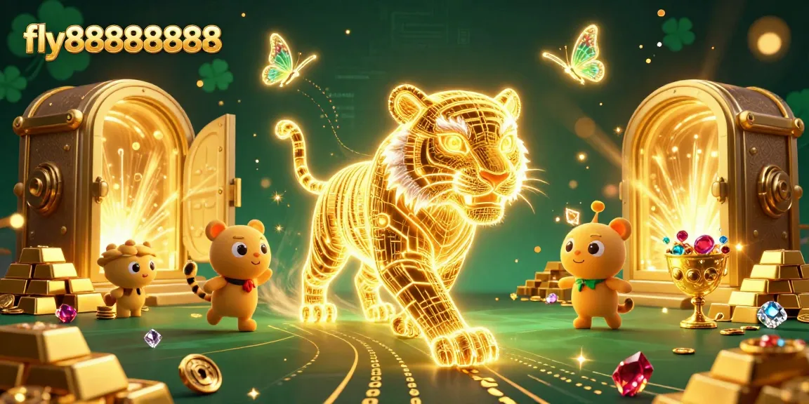 Experience thrilling gameplay at fly88888888 with vibrant casino elements and golden treasures.