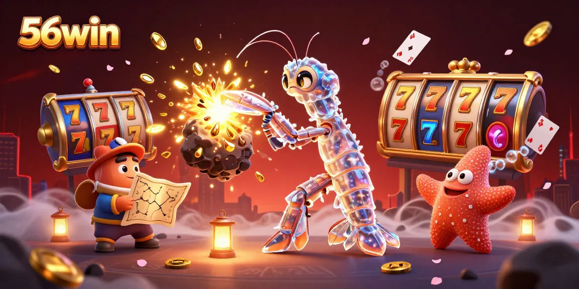 Engage with 56win's exhilarating slot adventure, featuring vibrant gems and dynamic gaming elements.