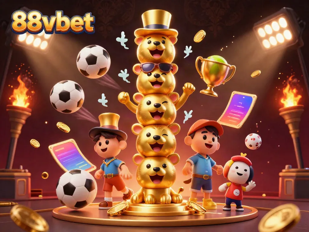 Experience the thrilling energy of 88vbet with captivating game elements and a vibrant totem pole.