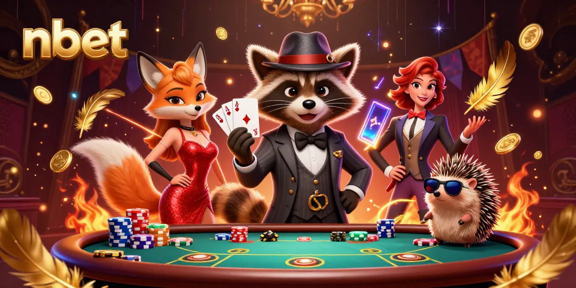 Join nbet players in a vibrant 3D poker scene featuring rich character interaction and lively betting.
